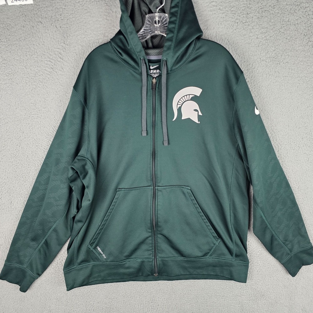 Michigan State Spartans Hoodie Mens XL Therma Fit Nike NCAA Football Sports - Picture 1 of 10